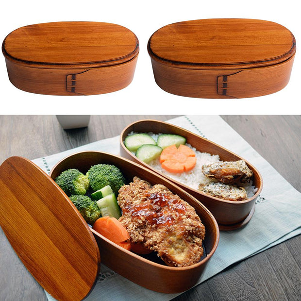 Double Layer Natural Wooden Lunch Box